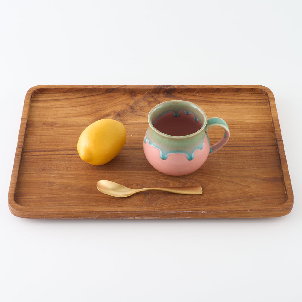 玉有 FD白釉流しピンク アロママグ 玉有 陶磁器作家もの