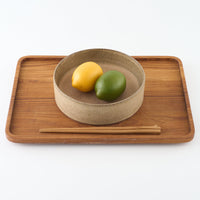 作家 鯨井円美 6寸どら鉢 ピンクベージュ