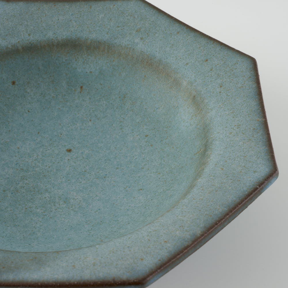 作家 鯨井円美 7寸リム鉢 ブルー