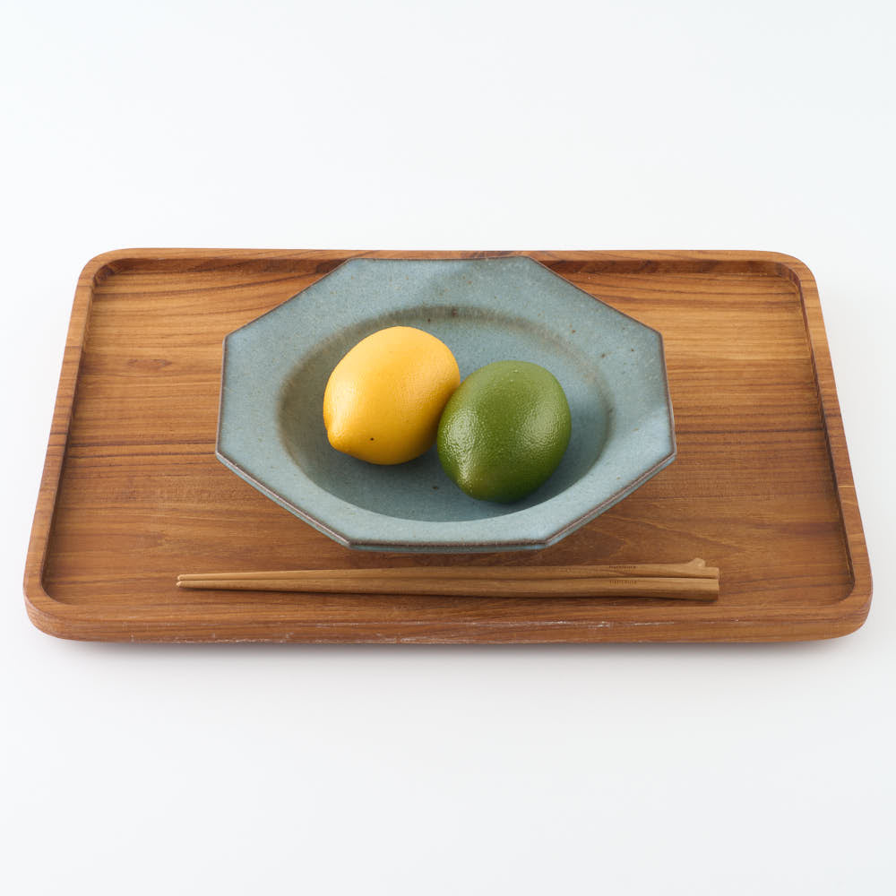 作家 鯨井円美 7寸リム鉢 ブルー