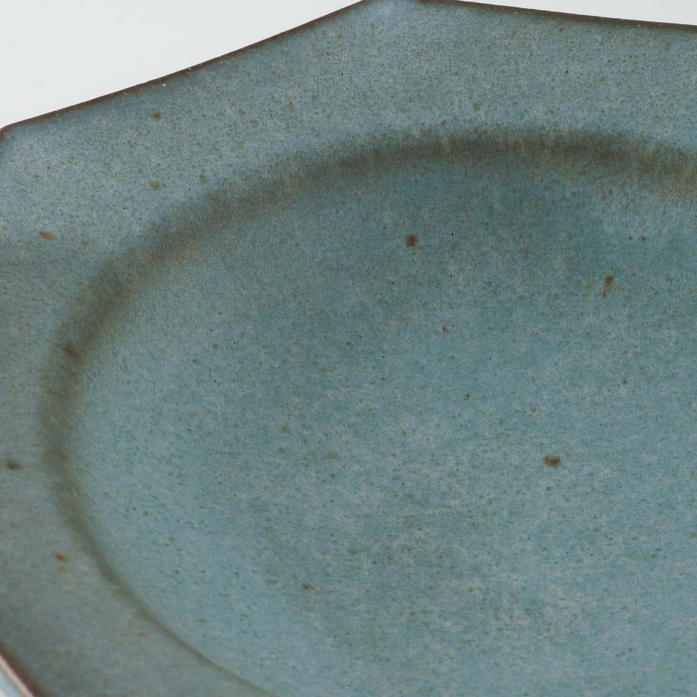 作家 鯨井円美 7寸リム鉢 ブルー