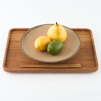作家 鯨井円美 8寸皿 ピンクベージュ