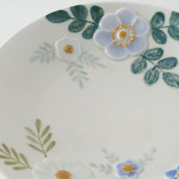 作家 森本静花 貼花文 5寸皿(gerden) 作家 森本静花 陶磁器作家もの