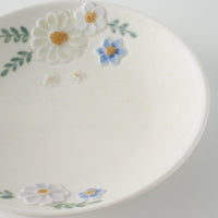 作家 森本静花 貼花文 5寸皿(bloom)