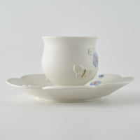 作家 森本静花 貼花文 カップ&ソーサ―(輪花・蝶)