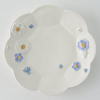 作家 森本静花 貼花文 カップ&ソーサ―(輪花・蝶)