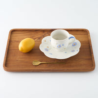 作家 森本静花 貼花文 カップ&ソーサ―(輪花・蝶)