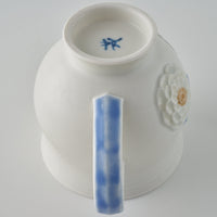 作家 森本静花 貼花文 カップ&ソーサ―(輪花・蝶)