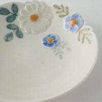 作家 森本静花 貼花文 輪花豆皿