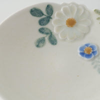 作家 森本静花 貼花文 輪花豆皿