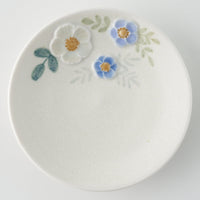 作家 森本静花 貼花文 豆皿(gerden)