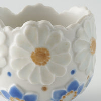 作家 森本静花 貼花文 蛍手輪花酒器 作家 森本静花 陶磁器作家もの