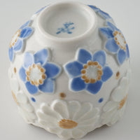 作家 森本静花 貼花文 蛍手輪花酒器 作家 森本静花 陶磁器作家もの