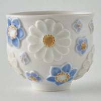 作家 森本静花 貼花文 酒器 花尽くし 作家 森本静花 陶磁器作家もの