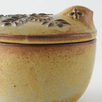 かしわ窯 砂糖入れ sugar container small bird かしわ窯 陶磁器作家もの