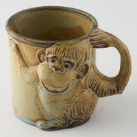 かしわ窯 マグカップ A monkey かしわ窯 陶磁器作家もの