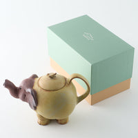かしわ窯 ポット An elephant かしわ窯 陶磁器作家もの