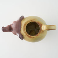 かしわ窯 ポット An elephant かしわ窯 陶磁器作家もの