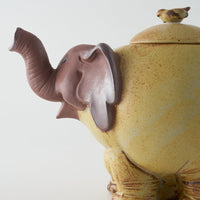 かしわ窯 ポット An elephant かしわ窯 陶磁器作家もの