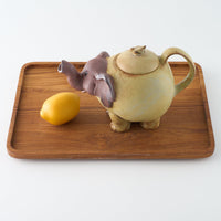 かしわ窯 ポット An elephant かしわ窯 陶磁器作家もの
