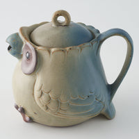 かしわ窯 ポット A blue owl かしわ窯 陶磁器作家もの