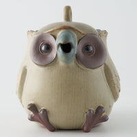 かしわ窯 ポット A blue owl かしわ窯 陶磁器作家もの