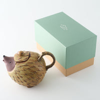 かしわ窯 ポット A hedgehog かしわ窯 陶磁器作家もの