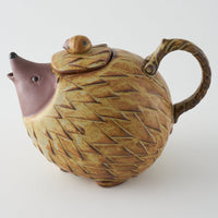 かしわ窯 ポット A hedgehog かしわ窯 陶磁器作家もの