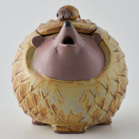 かしわ窯 ポット A hedgehog かしわ窯 陶磁器作家もの