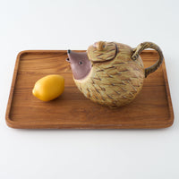 かしわ窯 ポット A hedgehog かしわ窯 陶磁器作家もの
