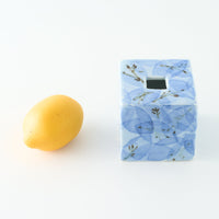 壮明窯 染付木の葉文角花入れ(大)