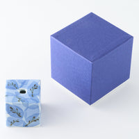 壮明窯 染付木の葉文角花入れ(小) 壮明窯 陶磁器作家もの