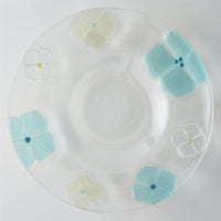 ガラス作家 佐々木翔子 リム大皿 ライトブルー×ライトイエロー ガラス作家 佐々木翔子 ガラスもの