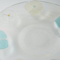 ガラス作家 佐々木翔子 リム大皿 ライトブルー×ライトイエロー ガラス作家 佐々木翔子 ガラスもの