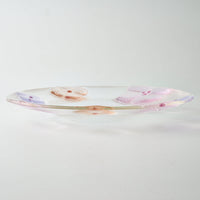 ガラス作家 佐々木翔子 リム大皿 ライトピンク×ライトオレンジ ガラス作家 佐々木翔子 ガラスもの