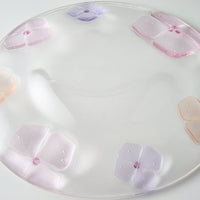 ガラス作家 佐々木翔子 リム大皿 ライトピンク×ライトオレンジ ガラス作家 佐々木翔子 ガラスもの