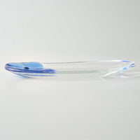 ガラス作家 佐々木翔子 オーバル小 ブルー×クリア