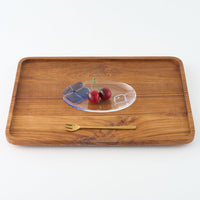 ガラス作家 佐々木翔子 オーバル小 ブルー×クリア