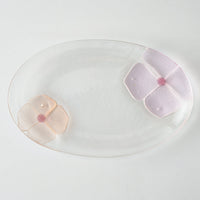 ガラス作家 佐々木翔子 オーバル小 ライトピンク×ライトオレンジ