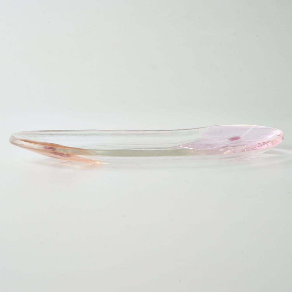 ガラス作家 佐々木翔子 オーバル小 ライトピンク×ライトオレンジ