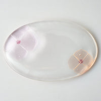 ガラス作家 佐々木翔子 オーバル小 ライトピンク×ライトオレンジ