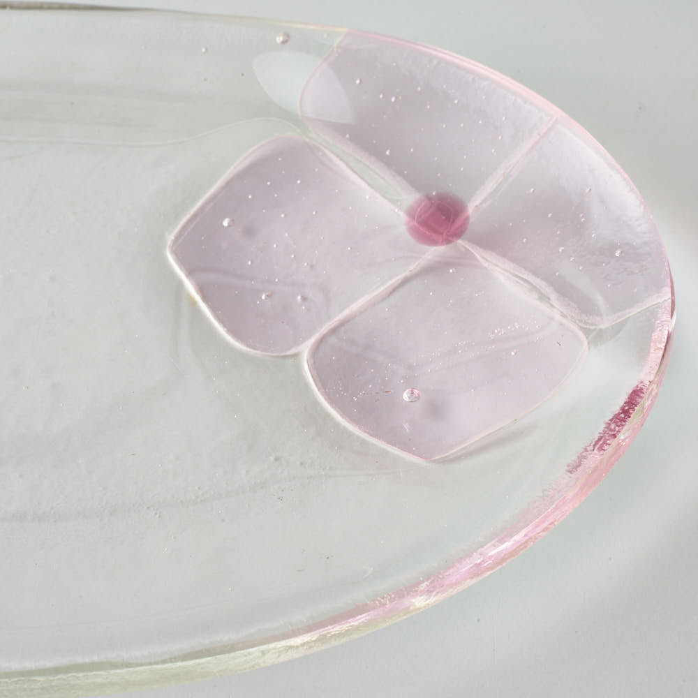 ガラス作家 佐々木翔子 オーバル小 ライトピンク×ライトオレンジ