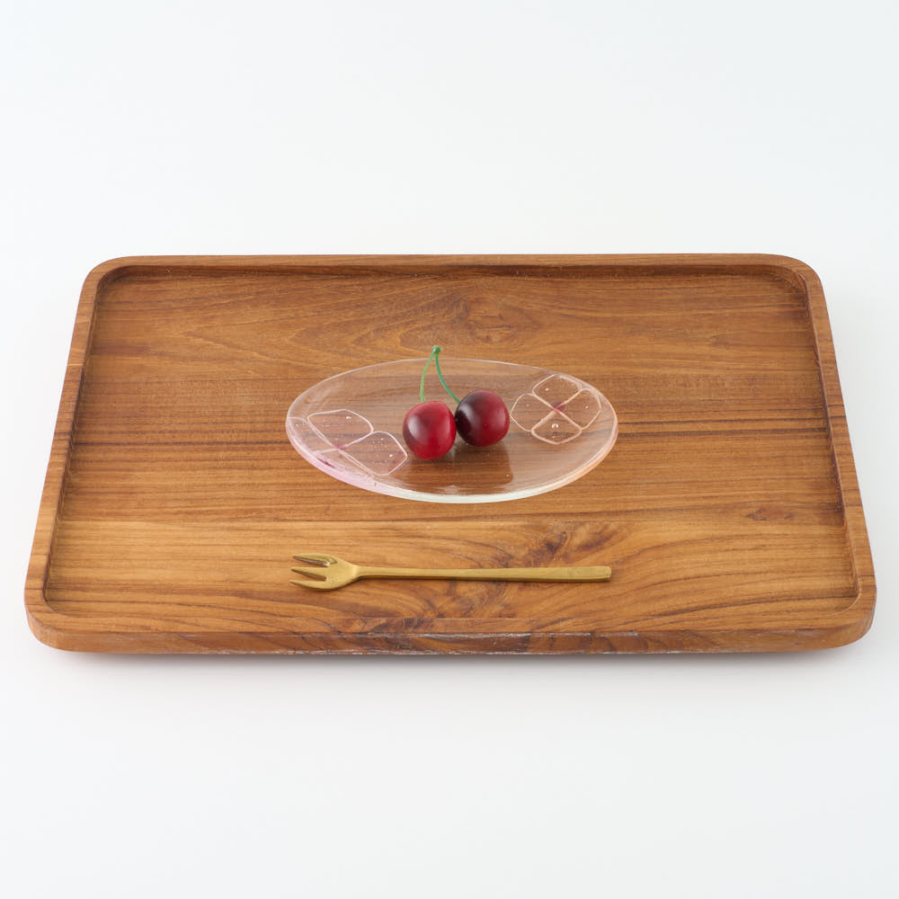 ガラス作家 佐々木翔子 オーバル小 ライトピンク×ライトオレンジ