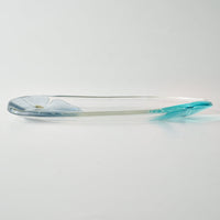 ガラス作家 佐々木翔子 オーバル小 ライトグレー×ライトブルー ガラス作家 佐々木翔子 ガラスもの