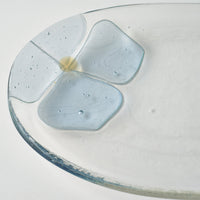 ガラス作家 佐々木翔子 オーバル小 ライトグレー×ライトブルー ガラス作家 佐々木翔子 ガラスもの