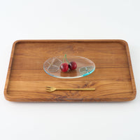 ガラス作家 佐々木翔子 オーバル小 ライトグレー×ライトブルー ガラス作家 佐々木翔子 ガラスもの