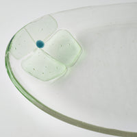 ガラス作家 佐々木翔子 オーバル大 ライトグリーン×ライトイエロー×クリア ガラス作家 佐々木翔子 ガラスもの