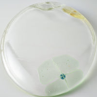 ガラス作家 佐々木翔子 オーバル大 ライトグリーン×ライトイエロー×クリア ガラス作家 佐々木翔子 ガラスもの