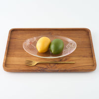 ガラス作家 佐々木翔子 オーバル大 ライトオレンジ×ライトピンク×クリア