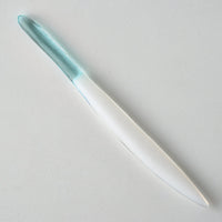 ガラス作家 佐々木翔子 硝子菓子切り ホワイト×ライトブルー ガラス作家 佐々木翔子 ガラスもの